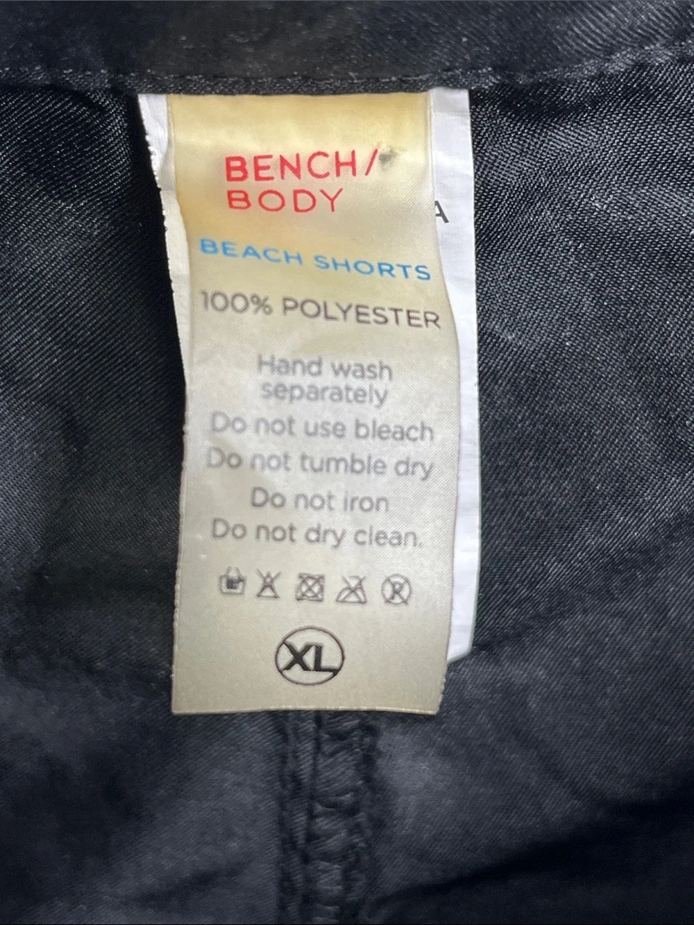 Bench Men's Black Swim Board Shorts with White Trim